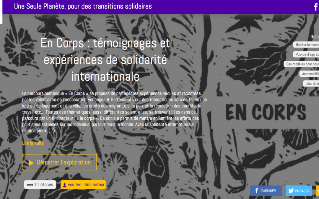 En Corps : témoignages et expériences de solidarité internationale
