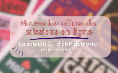 Session 29 : nouvelles missions en ligne !